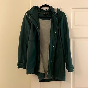 Zara Rubberized Raincoat in Green